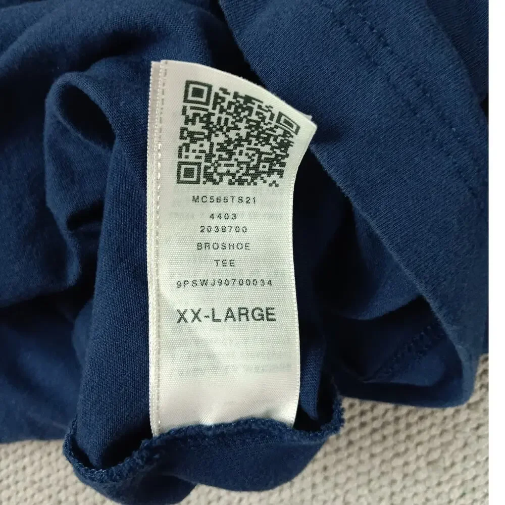 True Religion Broshoe Tee Mens‎ 2XL Blue Horseshoe Street Crew Neck 02 Slim Tall